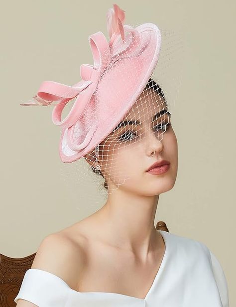 BABEYOND Tea Party Fascinator Hat Kentucky Fascinator Derby Headband Pillbox Hat Pink at Amazon Women’s Clothing store Derby Headband, Hat Fascinator, Fascinator Hat, Pillbox Hat, Fascinator Hats, Pill Boxes, Amazon Women, Fascinator, Kentucky