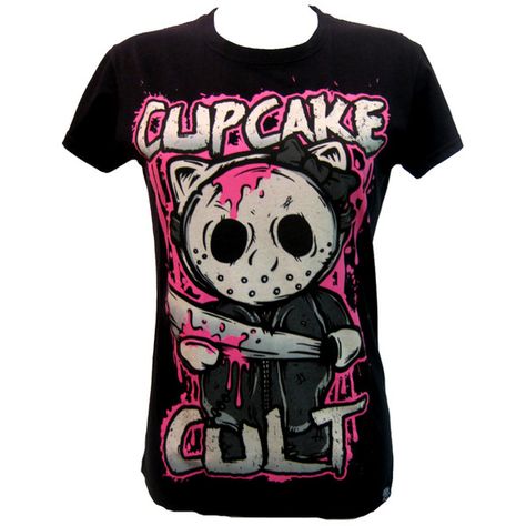 Cupcake Cult It's Friday Ladies T-Shirt | Gothic Clothing | Emo... ($23) ❤ liked on Polyvore featuring tops, t-shirts, shirts, blusas, goth tops, punk rock t shirts, punk rock shirts, punk shirts and punk t shirts Punk Rock Shirts, Goth Tops, Punk Tops, Gothic Tees, Punk Rock Outfits, Punk Shirt, Gothic Tops, Goth Shirt, Gothic Shirts