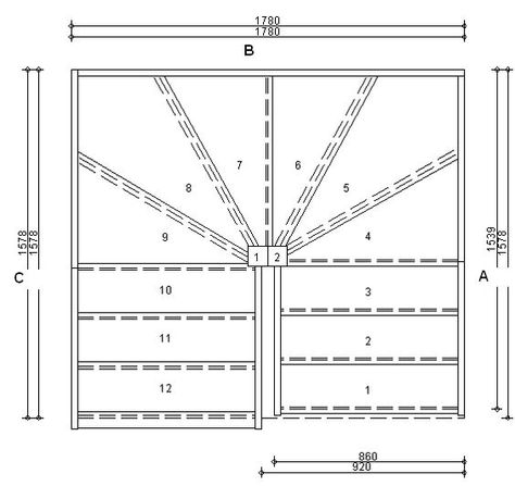 winder switchback stairs Winder Staircase, U Shaped Stairs, Winder Stairs, Stair Plan, Attic Staircase, Attic Doors, Attic Ladder, Attic Loft, Attic House