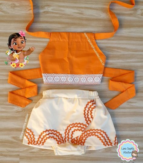 Moana Outfit Ideas, Moana Birthday Outfit, Moana Bebe, Idee Babyshower, Kids Dress Collection, Moana Birthday, Kids Frocks Design