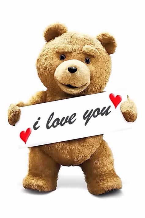 I love you Ted Ted Bear Funny, Ted Bear Movie, Valentine Day Week List, Ted Movie, Ted Bear, Valentine Day Week, Bear Gif, Teddy Bear Wallpaper, Giant Teddy Bear