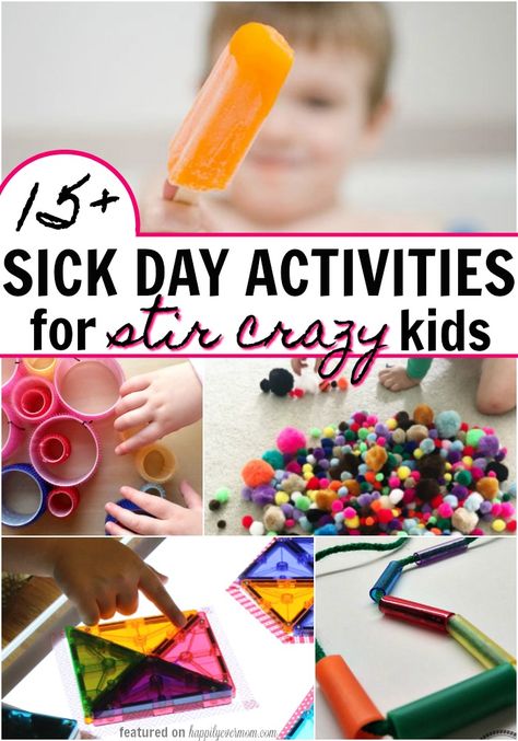 Sick Day Activities, Sick Toddler, Sick Day, Quiet Activities, Social Emotional Skills, Indoor Activities For Kids, Kids Learning Activities, Special Needs Kids, Summer Activities For Kids