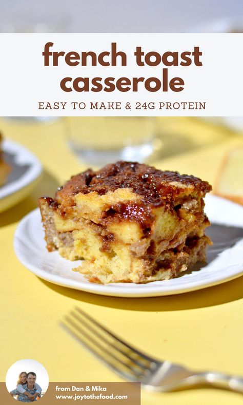 With flavorful sausage and a sweet vanilla custard filling, this high protein french toast casserole with sausage is the ultimate weekend breakfast or meal prep. Protein French Toast Casserole, High Protein French Toast, Vanilla Custard Filling, Casserole With Sausage, Eat To Perform, Breakfast Casserole French Toast, Protein French Toast, French Toast Casserole Easy, French Bread French Toast