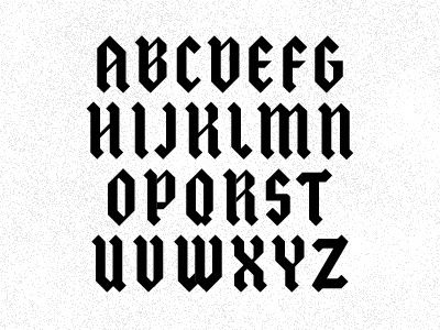 "Classic Black" Font by Steve Houston on Dribbble Classic Alphabet Font, Black Letter Font, Gothic Typography, Tattoo Font Styles, Tattoo Font For Men, Alfabet Font, Tattoo Fonts Alphabet, Tattoo Fonts Cursive, Gothic Lettering