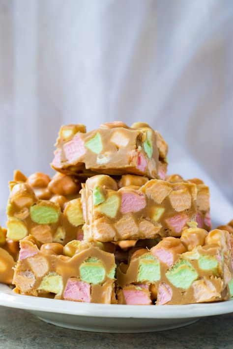 Peanut Butter Confetti Squares, Confetti Squares Butterscotch, Unbaked Cookies, Butterscotch Marshmallow, Confetti Squares, Peanut Butter Marshmallow Squares, Kraft Peanut Butter, Marshmallow Squares, Peanut Butter Squares