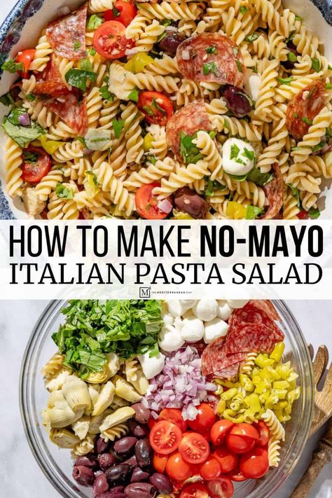 Vegetable Italian Salad, Healthy Italian Pasta Salad Recipes, Meal Prep Items, Pasta Salad With Olives, Italian Pasta Salad Dressing, Apple Butter Bbq Sauce Recipe, Pasta Salad Recipes Italian, Pasta Salad Recipes With Italian Dressing, Tricolor Pasta Salad