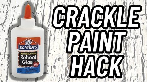 Crackle Paint / Verfraai je DIYS met Elmer's lijm en verf Crackle Paint Diy, Chippy Paint Technique, Paint Magic, Paint Like A Pro, Crackle Paint, Finger Paints, Decoupage Tutorial, Textured Paint, Glue Painting