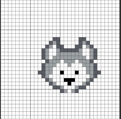 Wolf Bead Loom Patterns, Wolf Hama Beads, Wolf Bead Pattern, Pixel Wolf Art, Wolf Knitting Pattern, Wolf Cross Stitch Pattern Free, Perler Bead Wolf, Wolf Perler Bead Patterns, Wolf Pixel Art