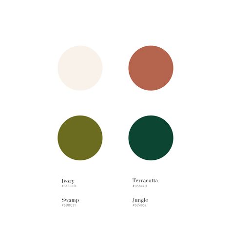 Personal colour palettes from my design projects and illustrations. Fall / Autumn colour scheme utilising deep greens, olive tones and terracotta. Hex RGB values provided, please tag me and credit if the palette inspires you. Black White Green Terracotta Living Room, Deep Green Color Palette Living Room, Deep Green Colour Palette, Terracotta Olive Color Palette, Terracotta And Green Palette, Olive Colour Scheme, Terracotta And Green Nursery, Terracotta And Olive Bedroom, Deep Green Palette