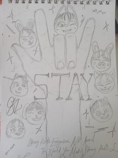 Stray Kids Fanart for Stays Sketch + SKZOO 143 Skzoo Sketch, Stray Kids Drawing Easy, Skz Drawings Easy, Skzoo Drawing, Stray Kids Fanart, Small Doodle, Children Sketch, Doodle Sketch, Body Drawing