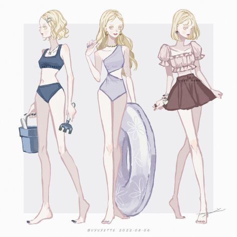 Clothing Design Sketches, Swimsuit Design, Anime Dress, Fashion Design Drawings, Drawing Clothes, Art Dress, Character Outfits, Art Clothes, Anime Outfits