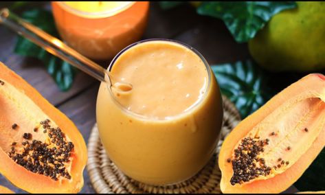 Hey Fit Fam! Try This Pawpaw Smoothie Recipe by Dobby’s Signature Pawpaw Recipes, Milkshake Recipe Easy, Papaya Smoothie, Ripe Papaya, Milkshake Recipe, Milkshake Recipes, Super Healthy, Recipe Video, Smoothie Recipe