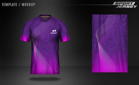 Vector jersey sport purple white | Premium Vector #Freepik #vector #jersey-mockup #football-uniform #soccer-uniform #badminton-jersey Purple Jersey Design, Badminton Jersey, Arch Drawing, Purple Color Combinations, Jersey Mockup, Company Uniform, Purple Jersey, Uniform Ideas, Cool Shirt Designs