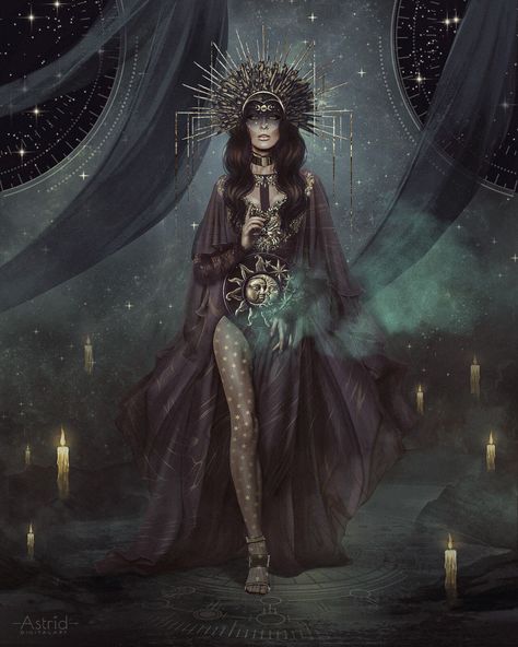 Moon Goddess Aesthetic, Dark Fairy Costume, Lunar Goddess, Sci Fi Outfit, Goddess Magick, Ancient Egyptian Deities, Goddess Aesthetic, Design Moda, Mystical Art