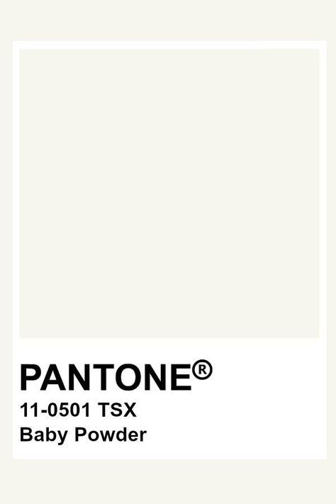 Pantone Baby Powder Pantone Swatch, Colors Room, Pantone Tcx, Pantone Color Chart, Pantone Swatches, Pantone Palette, Pantone Colour Palettes, Cream White Color, Interior Design Courses