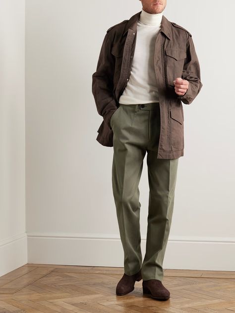 Green Trousers Outfit Men, Pleated Trousers Outfit, Mens Pleated Trousers, Pleated Pants Outfit, Green Trousers Outfit, Tailored Pants Outfit, Trousers Outfit Men, Denim Shirt Outfit, Colour Study