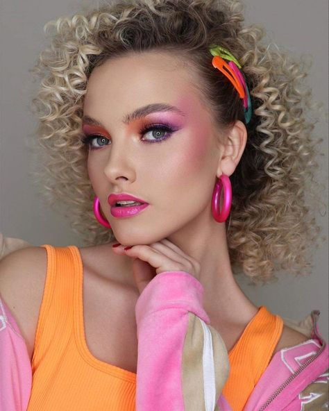 80s Eye Makeup: 25 Bold Ideas - Easy Tutorials, Glam Rock Looks, and More Makeup From The 80s, 80s Eyeshadow Tutorial, Easy 80s Makeup Simple, Real 80s Makeup, Miami Vice Makeup Look, 80s Club Makeup, 80s Style Makeup, 1980s Makeup Look, Cyndi Lauper Makeup