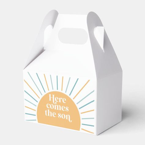 Boho Sunshine Here Comes the Son Baby Shower Favor Boxes Here Comes The Son Party Favors, Boho Sunshine, Here Comes The Son, Baby Shower Photos, Here Comes The Sun, Baby Shower Favor, Baby Shower Food, Baby Shower Signs, Baby Shower Diy