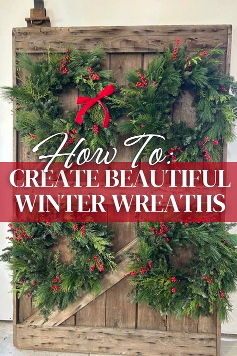 Crafting beautiful evergreen wreaths for the winter season doesn't have to be difficult! In this post we're showing you exactly how we great fresh holiday wreaths to usher in the season! Fresh Evergreen Wreaths, Evergreen Wreaths, Home Planning, Wreath Kits, Make Your Own Wreath, Flower Season, Winter Wreath Diy, Growing Pumpkins, Wreaths Christmas