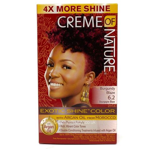 Rich Hair Color, Creme Of Nature, Black Henna, Hair Color Burgundy, Moroccan Argan Oil, Creme Color, Color Your Hair, Hair Shine, Oil Treatments