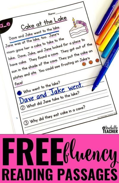 FREE fluency reading passages. These are perfect reading practice for students to do each week after we teach the phonics skill or as interventions for kids who need extra help! | reading activities | teaching reading | reading worksheets first grade reading second grade reading fluency Fluency Reading Passages, Reading Fluency Passages, Phonics Reading Passages, Planning School, Fluency Passages, Phonics Free, Reading Curriculum, 2nd Grade Reading, Reading Practice