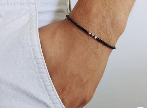 Diy Guys Bracelet, Beaded Jewellery For Men, Beads Bracelets Men, Mens Beaded Bracelet, Diy Bracelet Men, Men Beaded Bracelet Ideas, Handmade Bracelets For Men, Mens Bead Bracelet, Mens Bracelet Diy