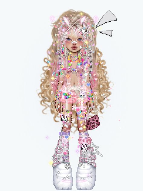 Graces World, Harajuku Decora, Everskies Outfits, Bratz Inspired Outfits, Fashion Gal, Hello Kit, Gyaru Fashion, Aesthetic Outfit Ideas, Royal Outfits