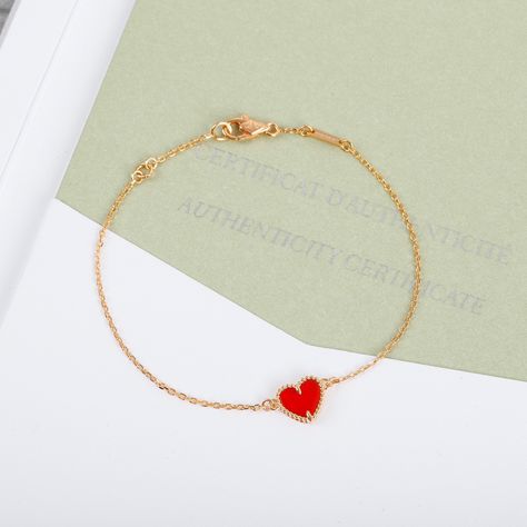 Valentine's Day 14k Gold Heart Charm Bracelet, Valentine's Day Gold Plated Heart Charm Bracelet, Red Heart-shaped Elegant Charm Bracelet, Heart-shaped Gold Chain Bracelet For Valentine's Day, Valentine's Day Heart-shaped Gold Bracelet With Charms, Love Bracelet, Jewelry Words, Love Bracelets, Bracelet