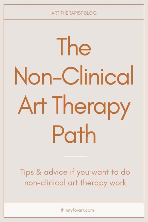 Want to Pursue the Non-Clinical Art Therapy Path? Read this blog post. You'll learn how to find out whether non-clinical work is for you, the one thing that stops people in this path, and how to get started. #arttherapy #arttherapist Art Therapy Directives, Counseling Quotes, Creative Arts Therapy, Art Therapy Projects, Art Therapist, Therapeutic Art, Child Therapy, Art Therapy Activities, Healing Therapy