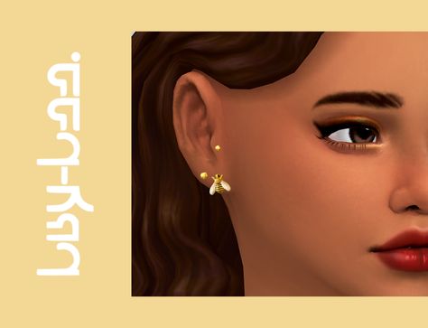 Bay-Bee. 🐝 A bee themed cc pack. I made the cutest... : alexaarr Sims Jewelry, Bee Aesthetic, Ts4 Accessories, Queen Bee Necklace, Sims 4 Cc Accessories, Honey Bee Earrings, The Sims 4 Pc, Sims 4 Mm Cc, Clothes Cc