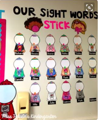 Gumball Machines Teach Sight Words, Sight Word Fun, Teaching Sight Words, Kindergarten Language Arts, Kindergarten Fun, Sight Words Kindergarten, Sight Word Practice, Sight Word Activities, Sight Word Games