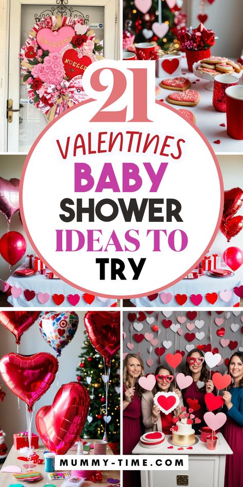 Celebrate Valentine’s Day in style with these cute baby shower ideas! 💖🎀 Whether you're hosting a small gathering or a big event, these sweet details will make it special. Save this pin for your Valentine's baby shower inspiration! 📌👶 Valentines Baby Shower Ideas, February Baby Shower Themes, Heart Shaped Snacks, February Baby Showers, Rose Petal Confetti, Valentines Baby, Valentines Baby Shower, Expecting A Baby