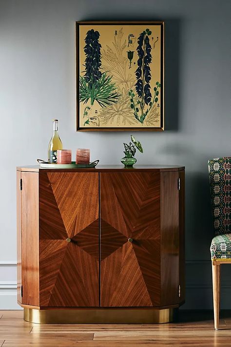 Media Consoles, Credenzas, Buffets & More | AnthroLiving Natural Wood Texture, Entryway Cabinet, Oak Sideboard, Drinks Cabinet, Mobile Bar, Wood Bar, Modern Bar, Bar Cabinet, Sideboard Cabinet