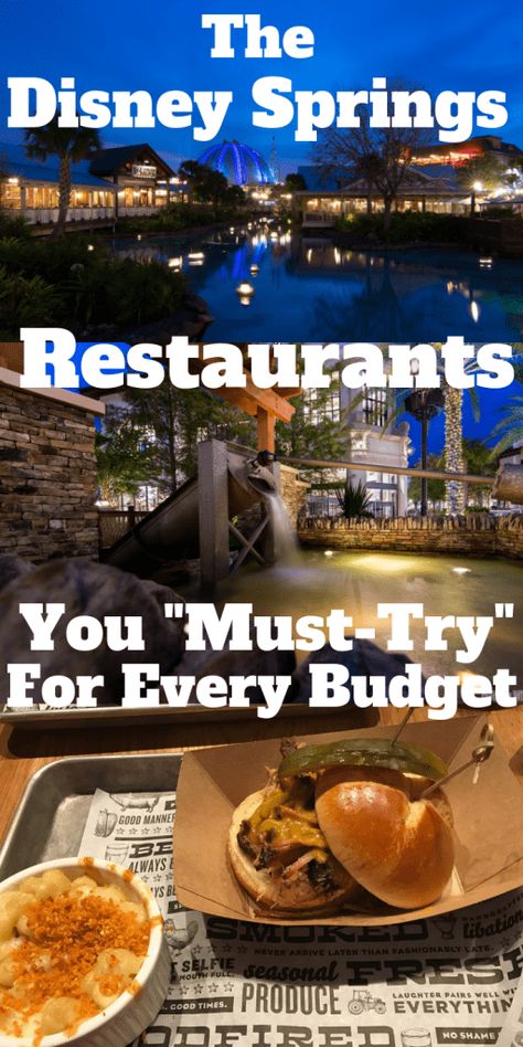 Disney Springs Orlando Restaurants, Disney Springs Restaurants, Disney Springs Orlando, Didney Worl, Universal Trip, Disney 2023, Disney On A Budget, Disney World Vacation Planning, Disney World Restaurants