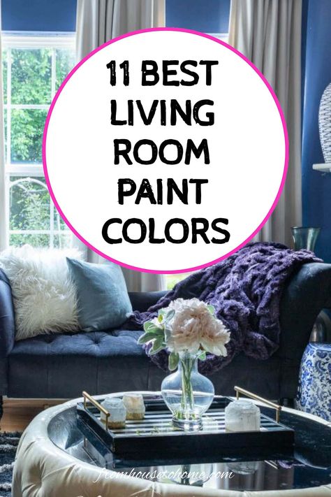 11 best living room paint colors Painting Ideas Inside The House, Best Color Schemes For Living Room, Colorful Painting Interior, Colorful Great Room, Living Room Paint Colors Behr, Trendy Wall Paint Ideas, Large Living Room Wall Color Ideas, Trendy Paint Colors For Living Rooms, Open Concept Living Room Paint Colors