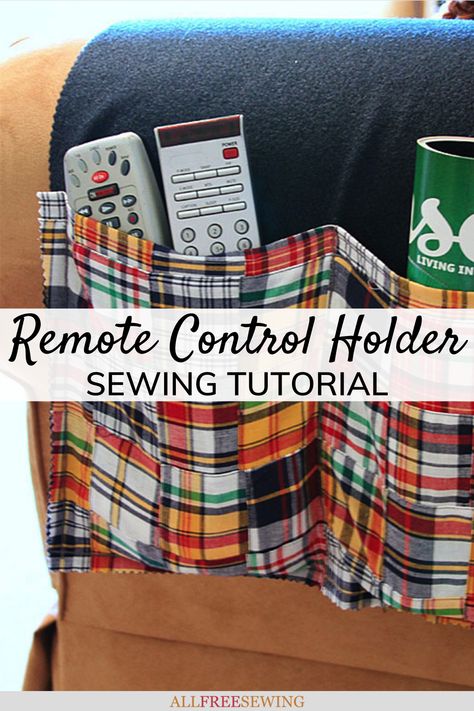 Diy Armrest Covers, Remote Caddy Diy, Diy Remote Control Holder, Arm Chair Caddy Pattern, Diy Book Holder, Couch Organizer, Tv Remote Holder, Remote Caddy, Christmas Crafts Sewing