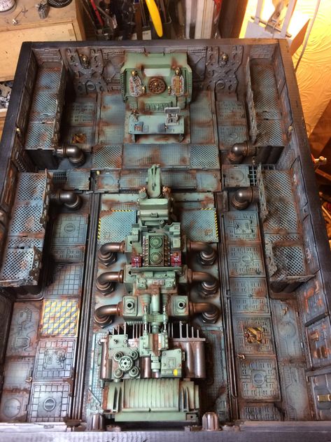 Space Freighter, Sector Mechanicus, Tabletop Scenery, Necromunda Terrain, Scifi Building, Sci Fi Wall, Space Hulk, Hirst Arts, Sci Fi Games