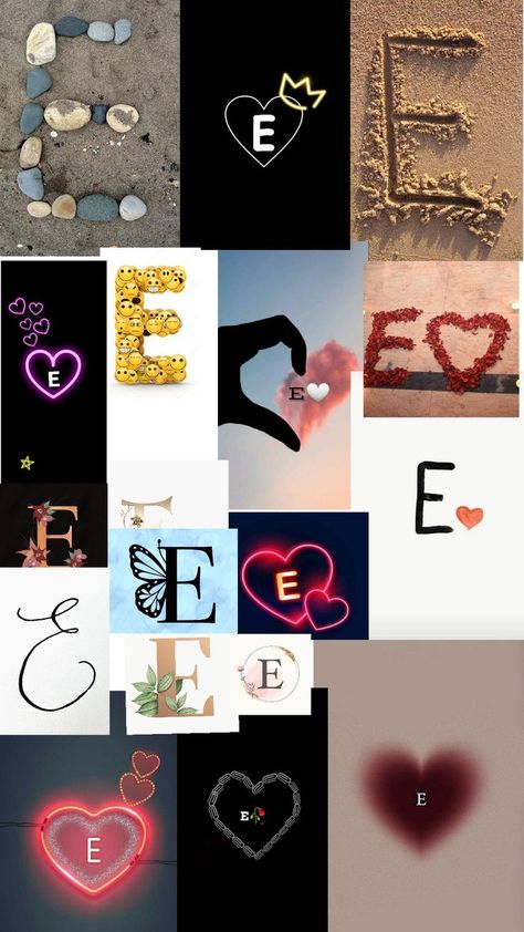 Initial F Wallpaper, E Initial Wallpaper, E Wallpaper Letter Iphone, E Wallpaper Letter, Hart Wallpaper, Dp For Whatsapp Profile, Collage Photo Frame Design, Collage Photo Frame, Beauty Iphone Wallpaper