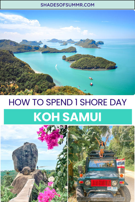 Are you headed to Koh Samui Cruise Port for one day and are in need of an itinerary to plan your shore day? Then you are in the right spot.  Koh Samui is a tropical paradise known for its gorgeous palm tree-lined beaches and clear turquoise waters.   My friend Alika is one of the best travel bloggers in Southeast Asia, and I got to interview her for this post. She’ll give us insights into all the best hidden gem things to do in Koh Samui if you just have one day. Cruise Planning, Koh Samui Thailand, Cruise Port, Koh Samui, Turquoise Water, Hidden Gem, Travel Goals, Tropical Paradise, Travel Inspo