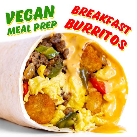 Veg Breakfast, Freezer Burritos, Vegan Breakfast Casserole, Breakfast Burritos Frozen, Vegan Breakfast Burrito, Egg Substitute, Vegan Beef, Flexitarian Diet, Frozen Breakfast