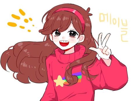 Gravity Falls Mabel, Mabel Pines, Bill Cipher, Gravity Falls, Gravity, Anime, Pink