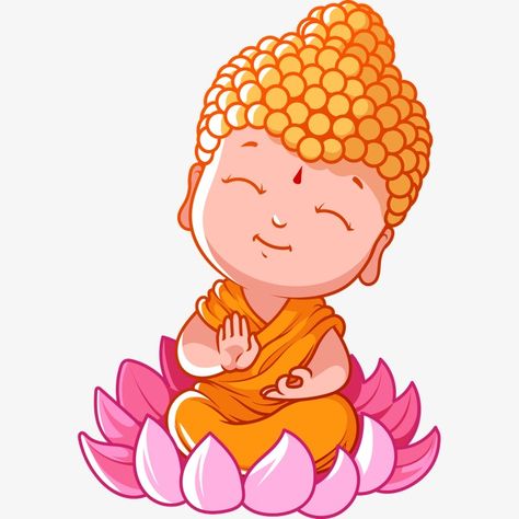 Cute Buddha Painting, Buddha Vector Art, God Cute Images, Cute Buddha Drawing, Buddha Cartoon, Orchid Vector, Buddha Vector, Cute Buddha, Budha Art