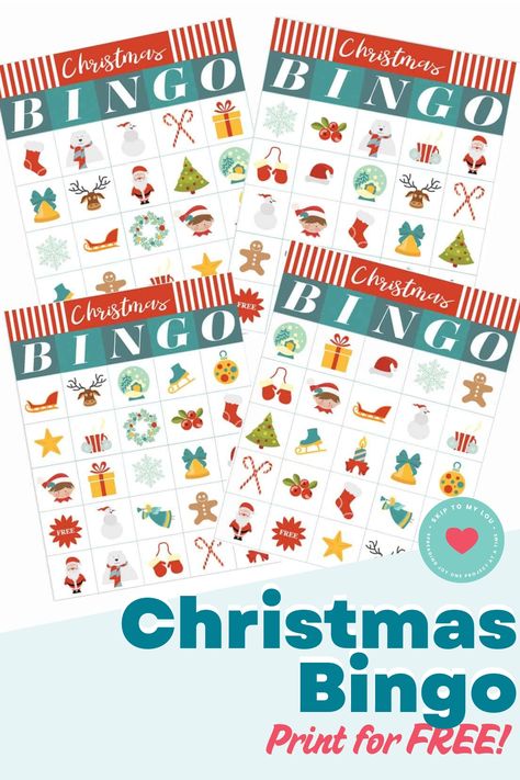 Get into the holiday spirit with our free Christmas bingo printable! Perfect for a fun-filled game night with family and friends. These Christmas bingo cards are easy to print at home, and offer endless entertainment for all ages. Create magical memories this festive season with our Christmas bingo game. Download your free printable Christmas bingo cards now and let the jolly good times begin! Christmas Bingo Games Free Printable, Holiday Bingo Printable Free, Free Christmas Bingo Printable, Christmas Family Games Free Printables, Christmas Bingo Printable Free 20 Cards, Printable Bingo Cards Free, Christmas Gift Passing Game, Christmas Bingo Printable Free, Bingo Printable Free