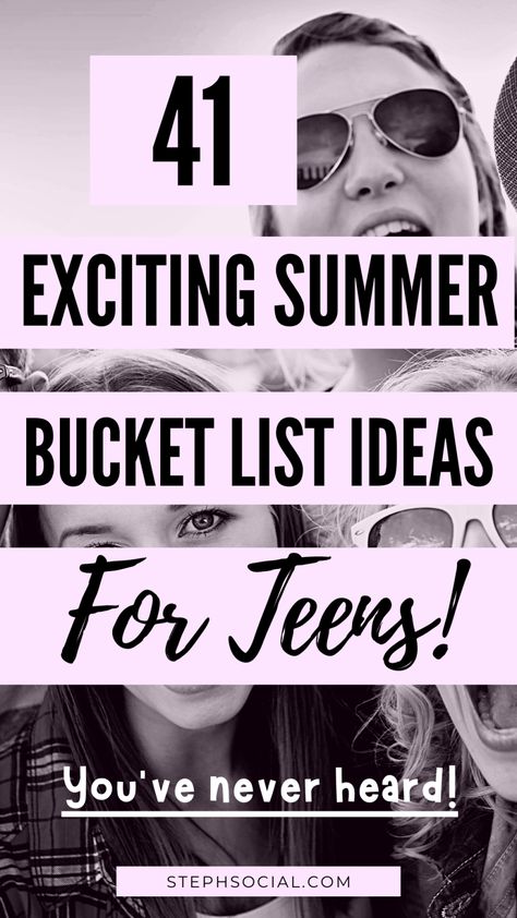 Summer Fun List For Teens, Fun Summer Ideas For Teens, Free Things To Do In Summer, Summer Bored List, Fun Things To Do This Summer For Teens, Summer Bucket List Teens, Summer With Teens Ideas, Summer Bucket List 2024 Teens, Summer Bucket List 2024 Teenagers