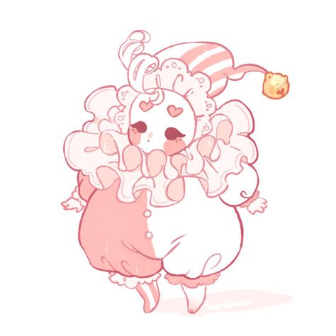 Clown Dog Art, Clowncore Art, Aesthetic Clown, Drawing Ideas Aesthetic, Pierrot Clown, Arte Do Kawaii, Cute Clown, Arte Inspo, 영감을 주는 캐릭터