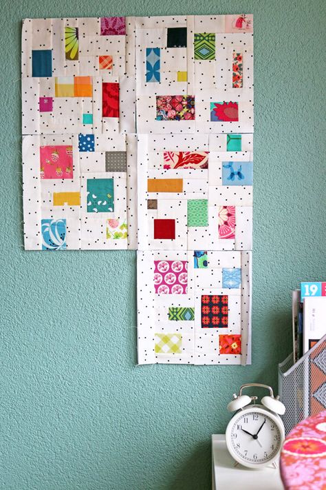 Improv Quilt Blocks, Confetti Quilt Pattern Free, Confetti Quilt Pattern, Modern Scrap Quilts, Scrappy Quilt Blocks, Square In A Square Quilt Block, Wonky Quilt Blocks, Crumb Quilts Ideas, Scrap Quilt Blocks