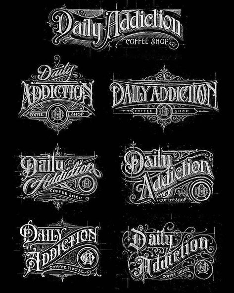 Victorian Lettering, Typography Drawing, Chicano Lettering, Hamsa Tattoo, Vintage Logos, Tattoo Lettering Fonts, Inked Magazine, Hand Lettering Alphabet, Retro Logos