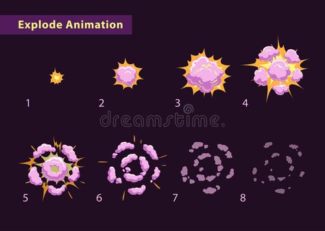 Magic Visuals, Cartoon Explosion, How To Do Animation, Animation Help, Children's Book Layout, Pixel Animation, Procreate Ipad Art, Frame By Frame Animation, Magic Design