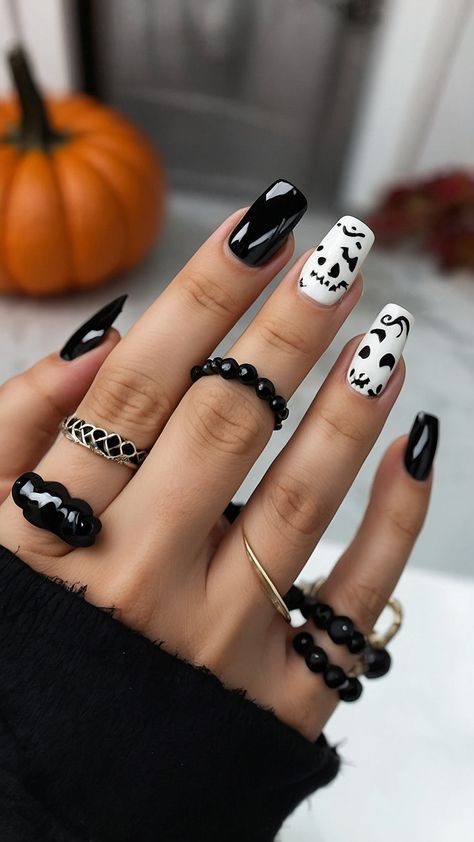 Get inspired for Halloween with these spooky yet cute nail designs Find easy trendy and stylish ideas in black red pink and subtle colors Whether you prefer simple or intricate nail art these Halloween nail designs are perfect for any short nails Nails Trendy Short, Black Nails Trendy, Quartz Nails, Halloween Nail Ideas, Easy Designs, Quartz Nail, Black Nail Polish, Halloween Nail Designs, Trendy Halloween