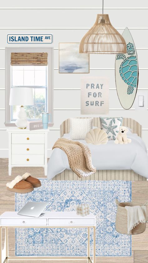 Preppy Kid, Costal Bedroom, Surf Room Decor, Coastal Room Decor, Ocean Room Decor, Beachy Room Decor, Shuffles Aesthetic, Beach Room Decor, Dorm Room Styles